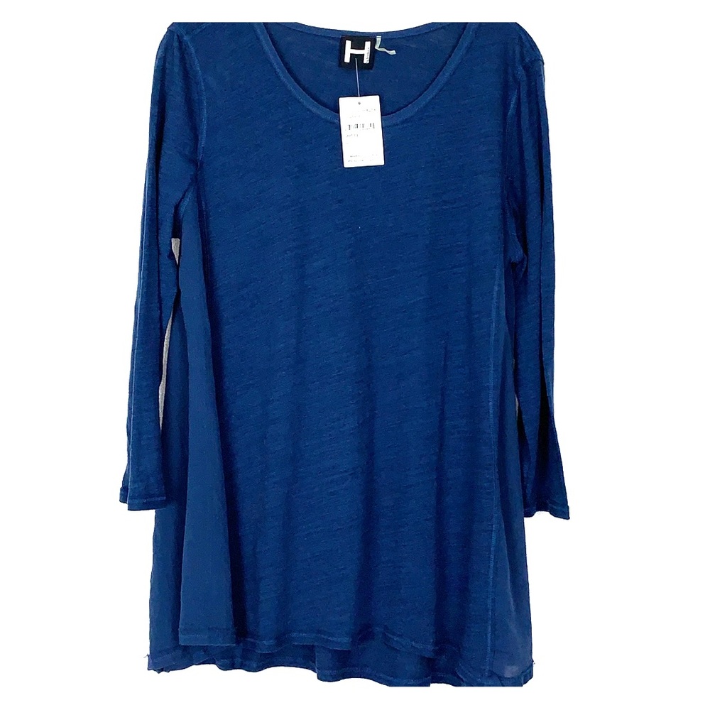 H by Bordeaux Athleisure long sleeve Navy Blue top